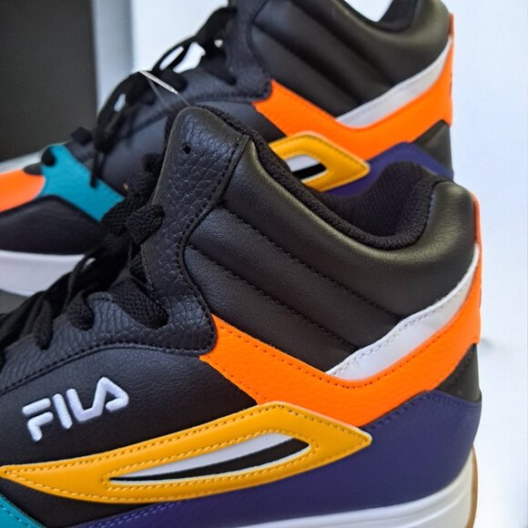 Fila Men’s Everge High-tops Black Orange Yellow Blue Size 11 NWOT - Picture 6 of 15